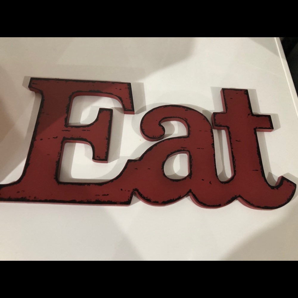 Wooden letter sign Eat